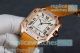 Best Quality Clone Cartier Santos White Dial Orange Leather Strap Watch (4)_th.jpg